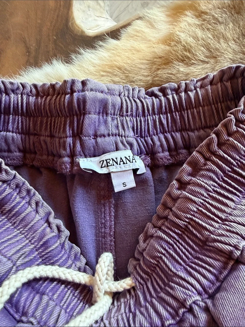 High-Rise Lavender Drawstring Women's Shorts